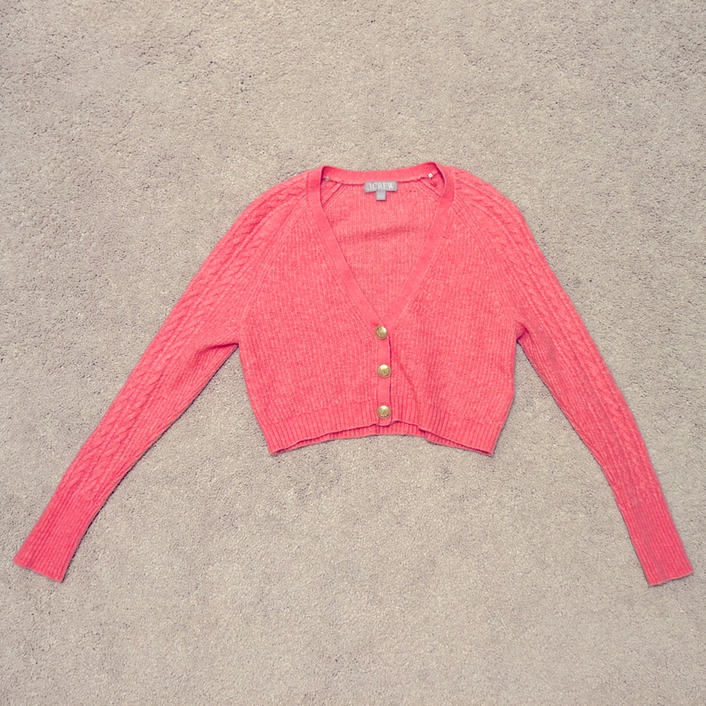 Jcrew Supersoft cropped cable-knit sweater-tank set (brand new, size XXS)